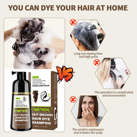 Farndu applied to wet hair during at-home use for quick 15–20 minute gray coverage