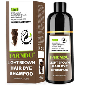 Farndu front packaging showing light brown shade and quick coverage benefit