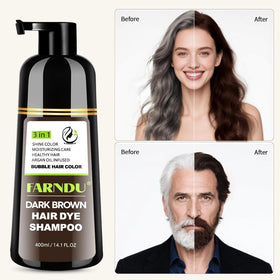 Farndu lather on hair in shower demonstrating easy application and coverage