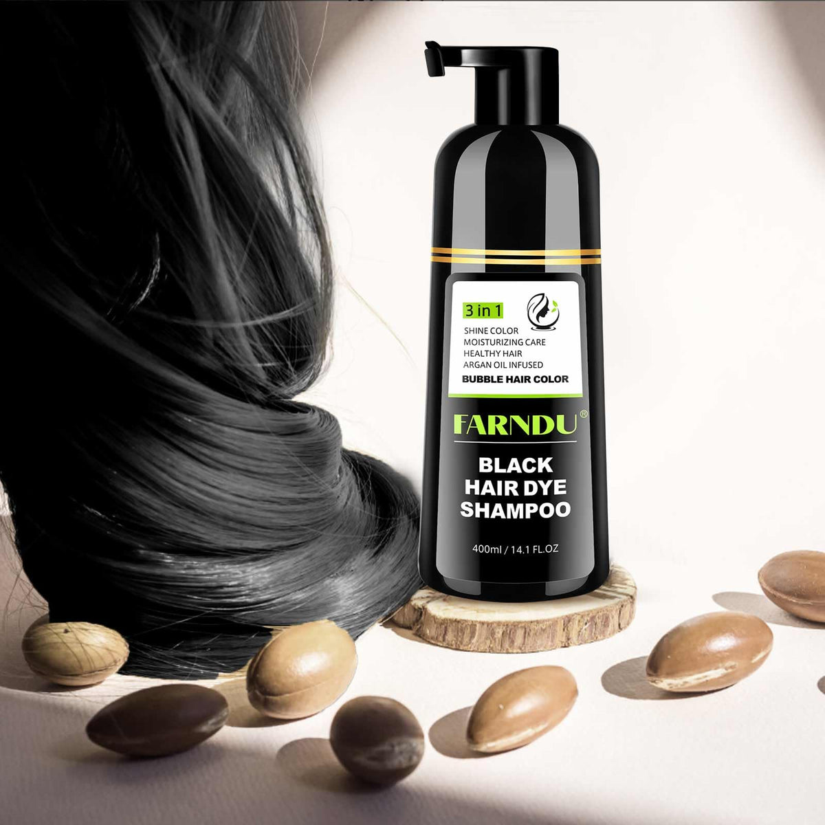 Man and woman styling hair after Farndu for refreshed, natural color