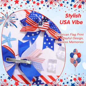 FARSYOD bow clipped on child outdoors adds patriotic charm