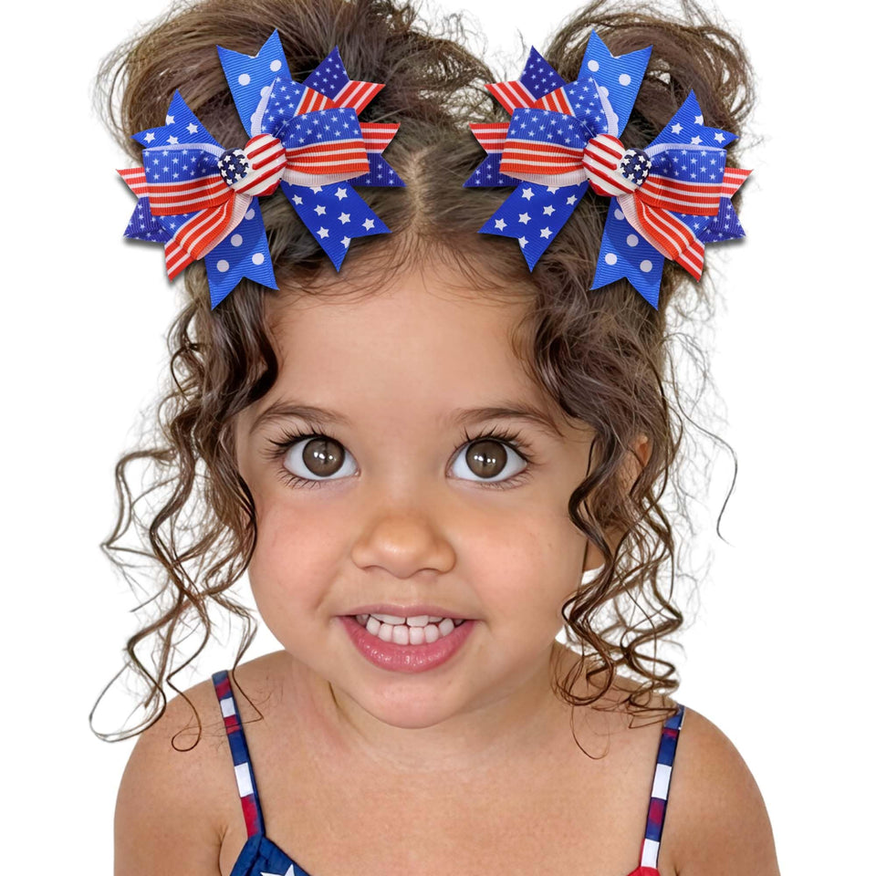 FARSYOD front view of flag-pattern bows, festive finishing touch