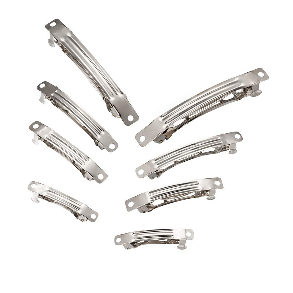 FASHEWELRY front view of 100-piece barrette pack showing contents benefit craft-ready