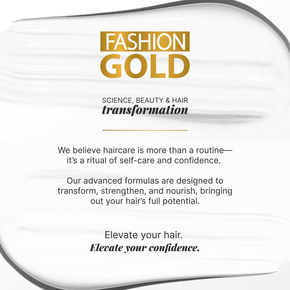 Fashion Gold lifestyle salon at home scene showing professional styling benefit