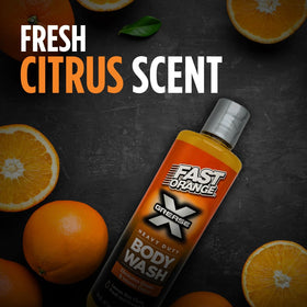 Fast Orange 16 oz bottle beside tools showing size and convenience