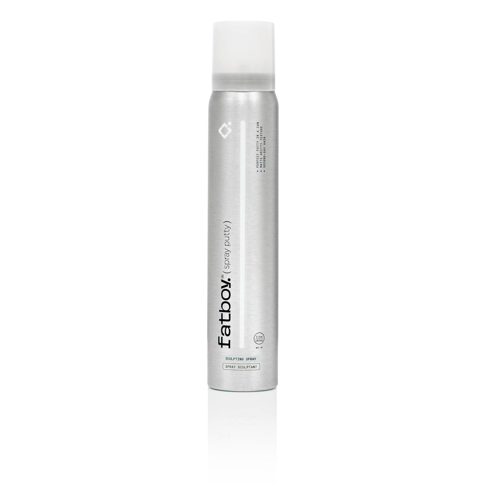 Fatboy Hair front packaging showing can and matte finish benefit