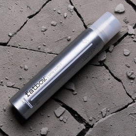 Fatboy Hair recyclable aluminum can highlighting eco-friendly packaging benefit