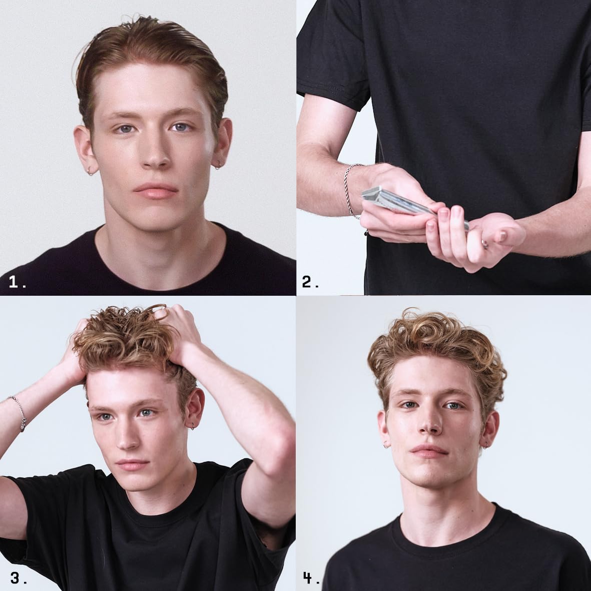 Fatboy Hair styling with blow dryer showing heat protection and enhanced volume while styling
