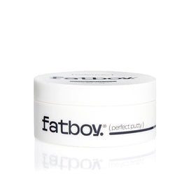Fatboy Hair perfect putty front jar showing label and matte packaging benefit