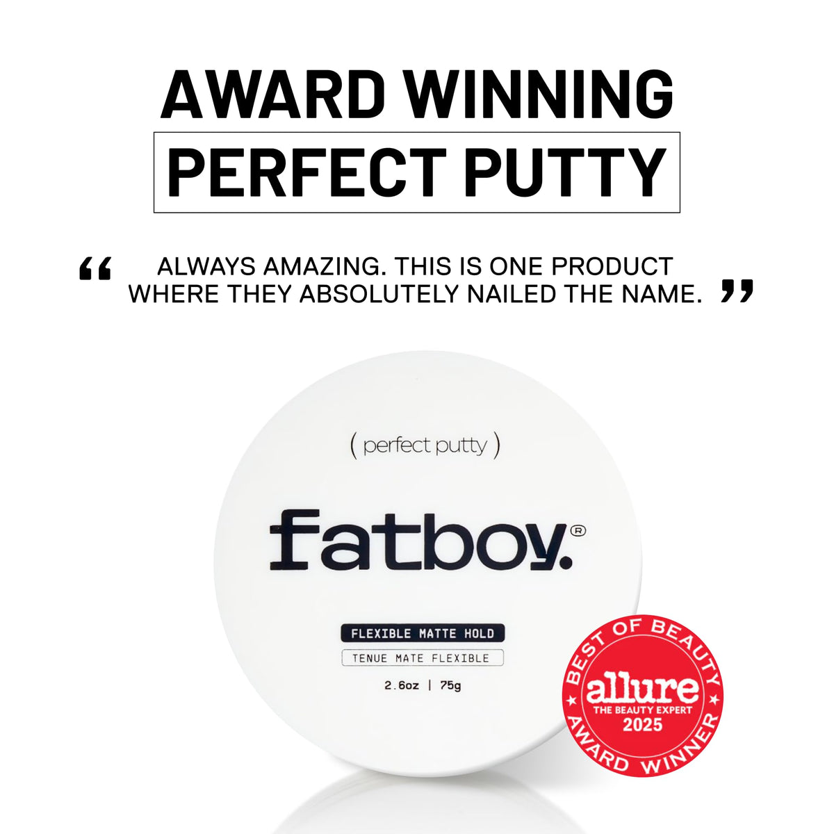 Fatboy Hair perfect putty in lifestyle scene on tour van emphasizing durable styling