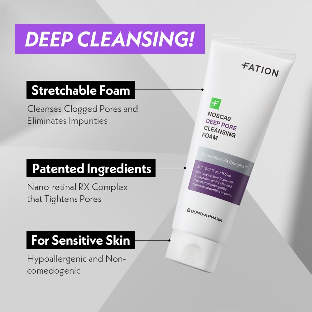Fation Nosca9 elastic foam texture demonstrating gentle deep cleanse