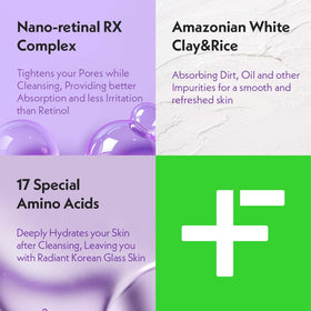 Fation Nosca9 white clay ingredient close-up absorbing oil