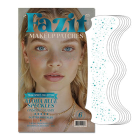 Fazit front packaging showing six glitter freckle patches and clear instructions