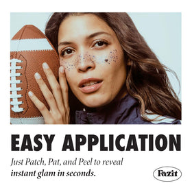 Fazit applying a patch pressed to skin for quick effortless use