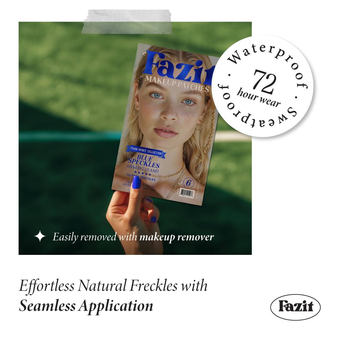 Fazit glitter freckles on face creating festival-ready camera-ready glow