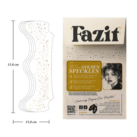 Fazit close-up of gold speckles texture highlighting sparkle quality