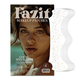 Fazit front packaging showing six glitter freckle patches and benefits