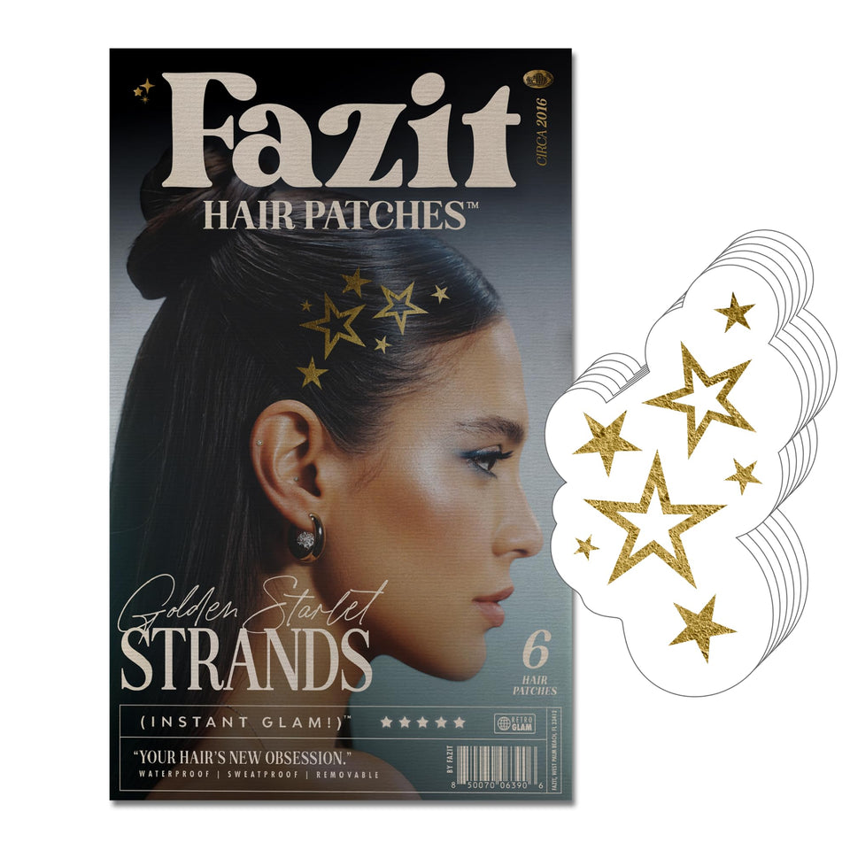 Fazit front packaging showing golden starlet patches and brand benefit of clear display