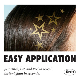 Fazit applied on festival face highlighting brand sparkle that resists movement