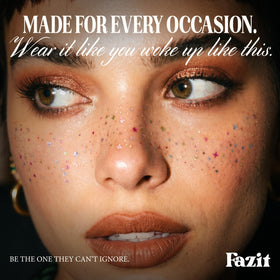 Fazit label close-up highlighting waterproof, long-lasting features
