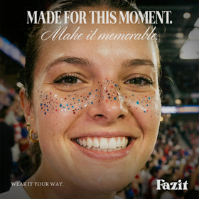 Fazit open pack with six patches revealing ready-to-use game day supply