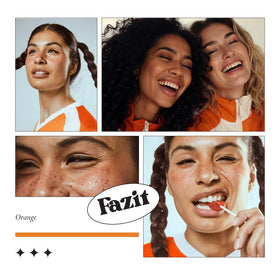 Fazit label and contents displayed to show waterproof and long-lasting features
