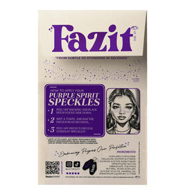 Fazit close-up of purple speckles texture highlighting shimmering detail and precision