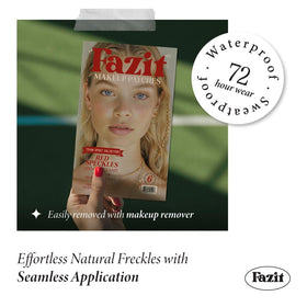 Fazit speckles on shoulder and collarbone showing body accent styling for festival outfits benefit