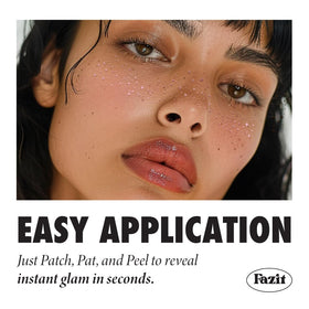 Fazit applied on cheek demonstrating instant glam and stay power