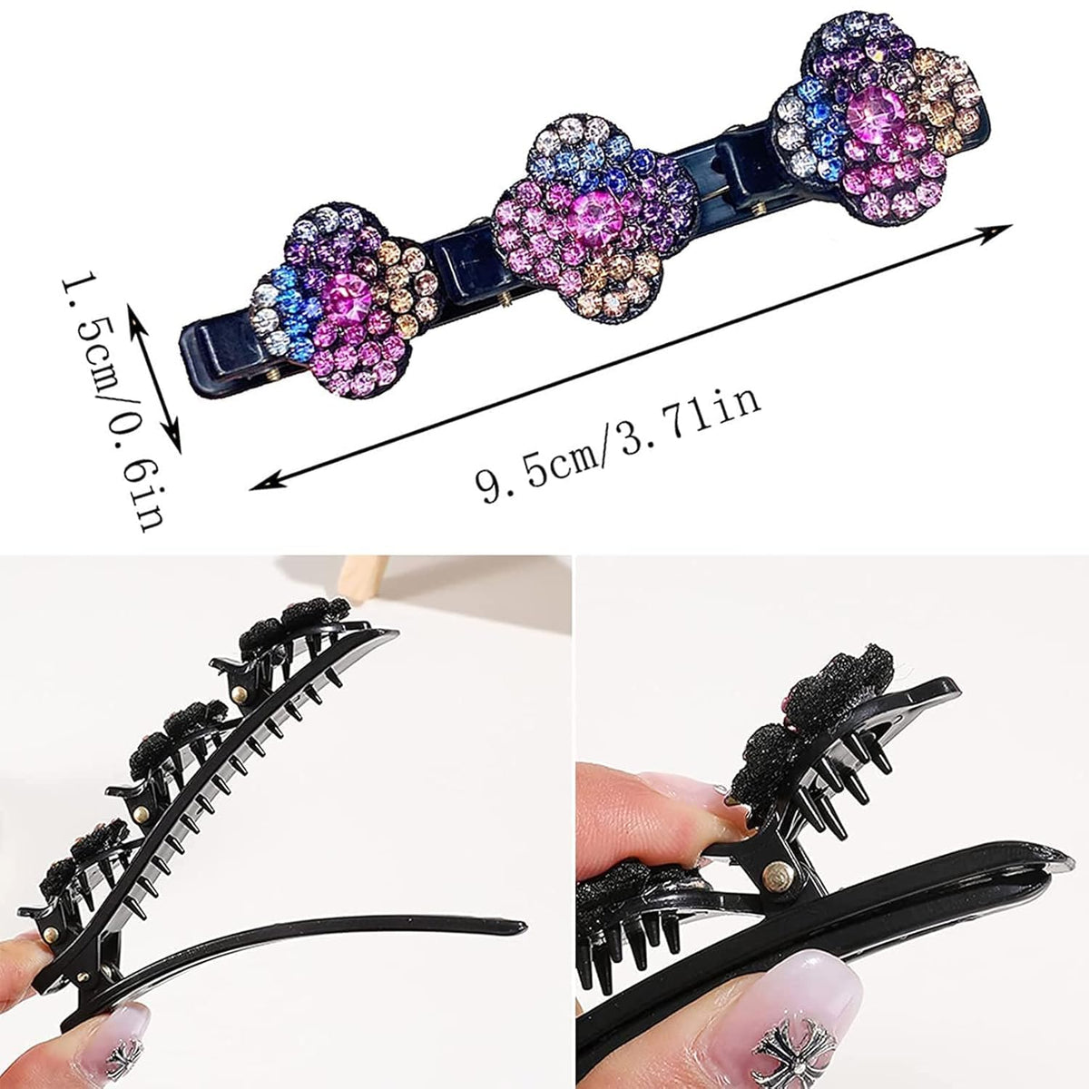 FCLEIH clips worn in half-up hairstyle adding decorative shine