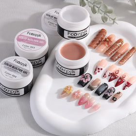 Fcozpjk 3D flower sculpted nail showing raised detail and long-lasting hold