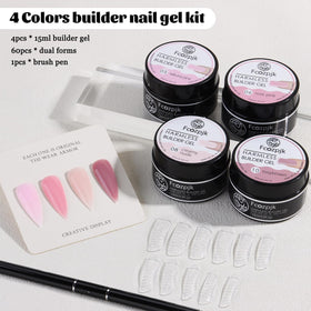 Fcozpjk four 15ml gel bottles in nude pink beige purple for versatile looks