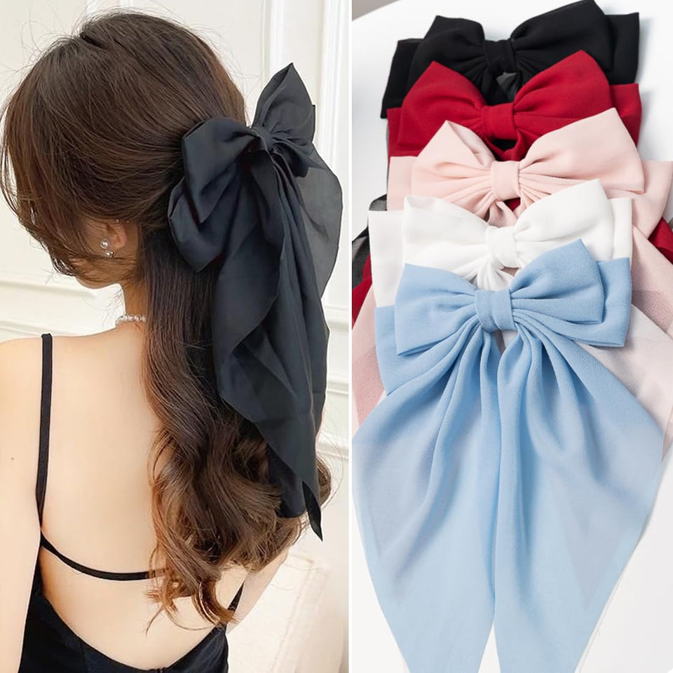 FDBJulyy front view big bow clip shows decorative ribbon and secure grip