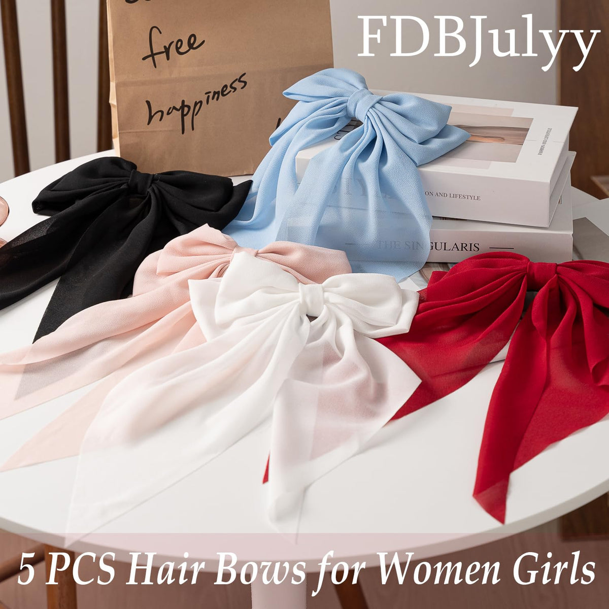 FDBJulyy bow clip holding thick curly hair for strong all-day hold