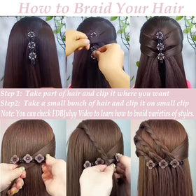 FDBJulyy clips securing fine hair strands for neat, controlled styling