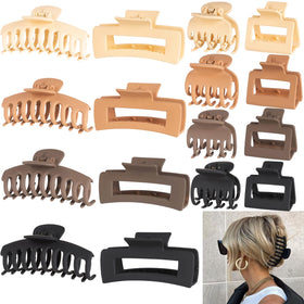 FDBJulyy front packaging showing 16-piece matte claw clip set for styling convenience