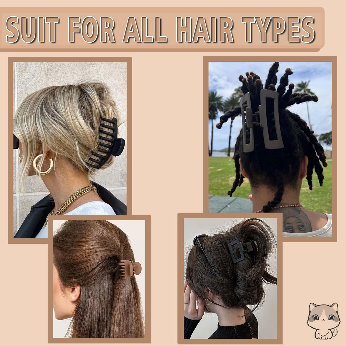 FDBJulyy small clips top view demonstrating compact sizes for fine hair control