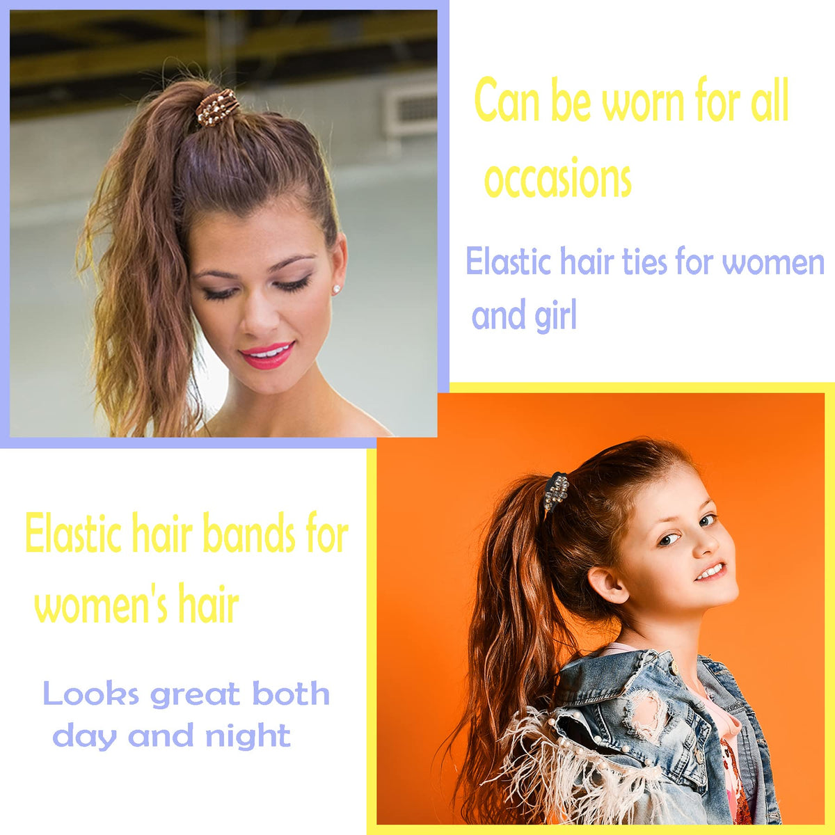 FECASIMY hair tie securing a ponytail demonstrating secure, comfortable hold