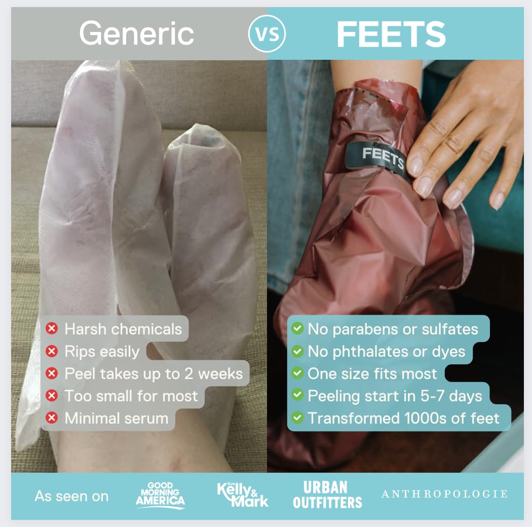 FEETS bootie interior gel close-up demonstrating comfortable fit and exfoliation
