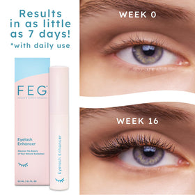 FEG brow usage shot showing eyebrow application for fuller-looking brows