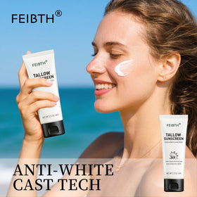 FEIBTH in beach setting illustrating reef-safe sunscreen for outdoor use