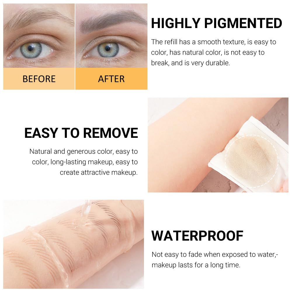 FeiCuiYun pencil in hand applying hair-like brow strokes for natural definition