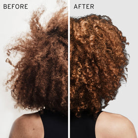 FEKKAI before and after hair showing reduced frizz and shine