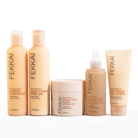 FEKKAI shampoo in shower scene promoting salon-quality clean