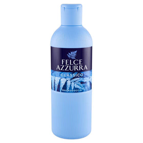 Felce Azzurra bottle next to ruler showing 22 oz scale for value
