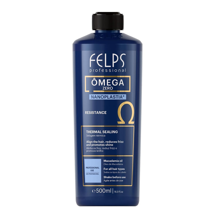 Felps Professional Omega Zero front bottle view showing product and professional volume benefit