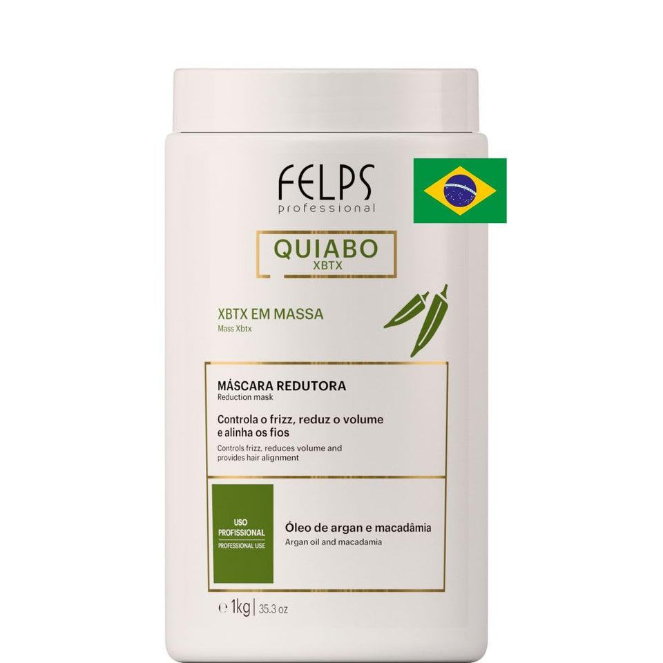 Felps Professional Quiabo XBTX jar front view showing label and 1kg size for professional use
