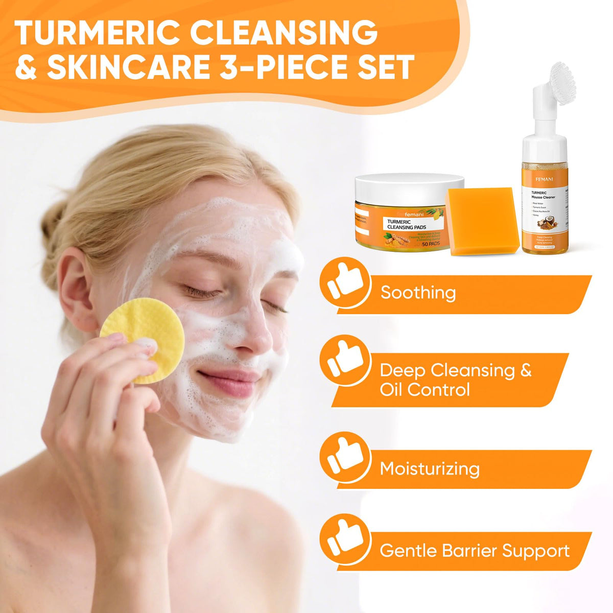 femani foamy texture closeup showing rich lather and effective surface cleansing