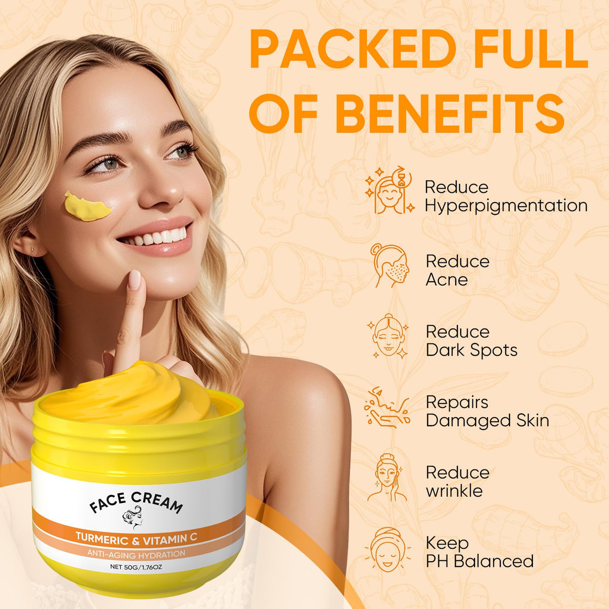 femani face cream tube detail highlighting lightweight, fast-absorbing formula