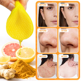 femani turmeric cleansing pads jar open displaying moist pre-soaked pads for quick cleansing